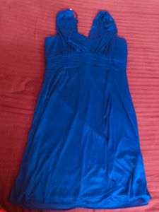 imported blue color knee length designer imported midi dress for sale