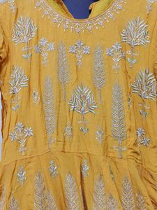 Stunning Yellow Embroidered Gown