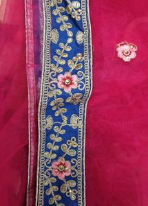 Price Drop Blue Lehnga Choli Three Piece.