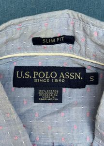 UNWORN Men's Blue Polo Assn. Short Sleeve Shirt