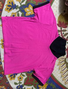 Hot Pink Collared T-Shirt