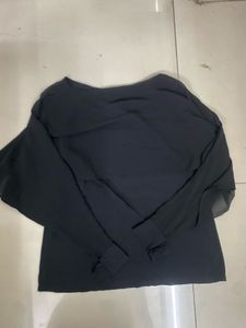 Elegant Black Georgette top
