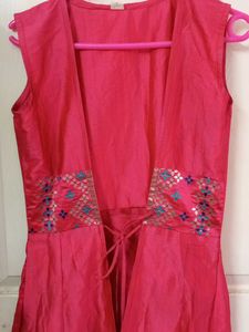 Ethenic Long Pink Coat