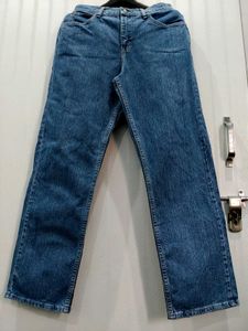 Street Style Blue Straight Fit Denim Jeans