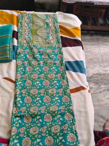 floral print sea green suit