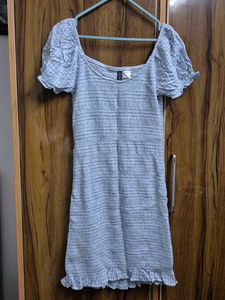 Smocked Puff Sleeve Mini Dress