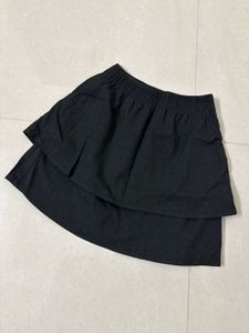 Charcoal Grey Elastic flared skirt