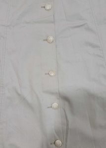 Vintage Button-Front A-Line Skirt