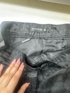 Black Sheer Cargo Mini Skirt