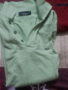 Men's Green Henley Shirt 3xl