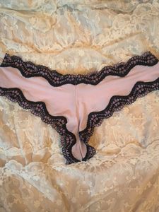 Pink Lace Trim Panty