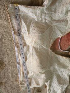 Elegant Cream Blouse with Gold Motifs