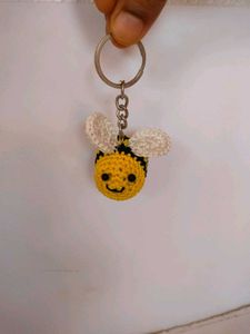 Cute Crochet Bee Keychain