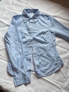 Light Blue Striped Button-Up Shirt