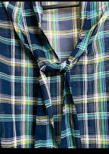 Chic Plaid Bow Blouse