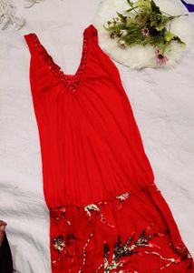 Sparkling Red Mini Dress
