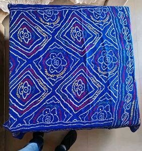 Vibrant Blue Bandhani Saree