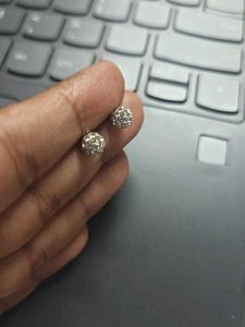 Pure Silver Sparkling Stud Earrings