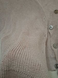 Cream Button-Up Cardigan