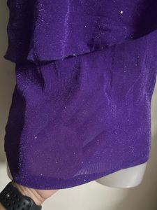 Sparkling Purple Ruffle Top