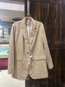 Beige Corduroy blazer with trouser