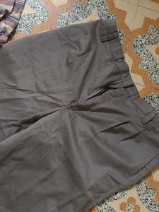 Classic Grey Pleated Trousers