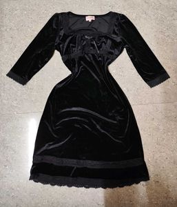 Elegant Lolita Black Velvet Dress