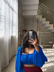 Blue Crop Top