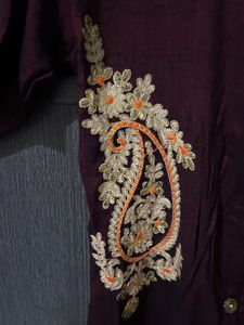 Maroon Kurta with Golden Embroidery | long kurti