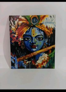 krishna acrylic painting on canvas