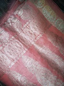 Sale 💰 🎉🎉🎉🥳🥳Peach Saree with Gold Detailing
