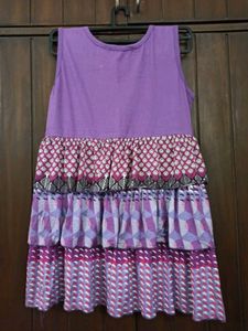 Madame Purple Boho Tiered Ruffle Tunic Top