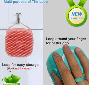 SILICONE MASSAGE BATH BRUSH WITH DISPENSER 🧽