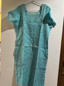 Teal Kurta 4 piece set with Sequins