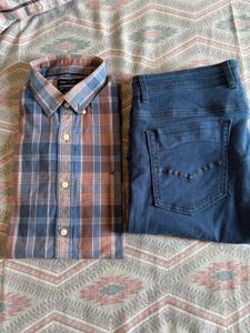 branded shirt and pant combo for man