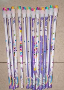 Unicorn Pencils with Eraser Tops