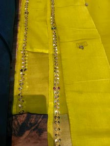 Vibrant Yellow Embellished saree