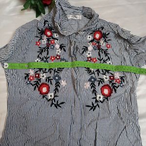 Mango Embroidered Shirt