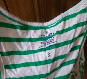 Green Striped Tank Top