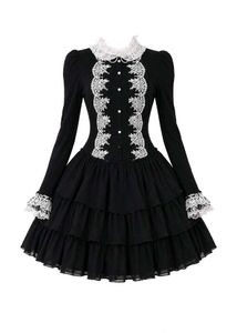 🖤 Gothic Lolita Black Victorian Ruffle Dress 🖤