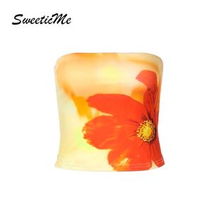 Floral Print Bandeau Top