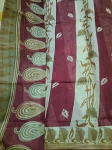 New Linen Handloom Printed Saree
