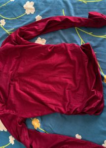 Maroon Long Sleeve Top