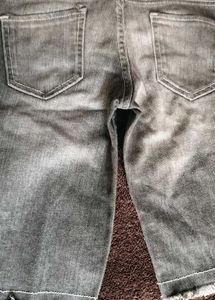 Grey Denim Shorts