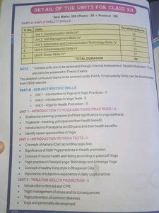 Yoga Textbook-Skill Education 12 CBSE+ CBSE Paper
