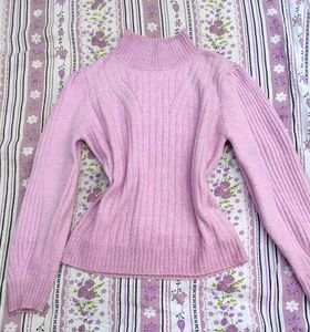 Pastel Lavender Mock Neck Sweater