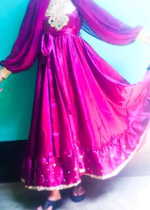 Beautiful Handmad only gown with stylish sleeves