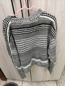 Striped Knit Pullover Sweater