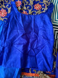 Pakistani Royal Blue Embroidered Ethnic Suit Set –