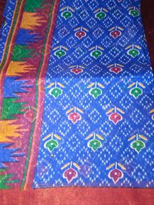 Blue Printed Saree